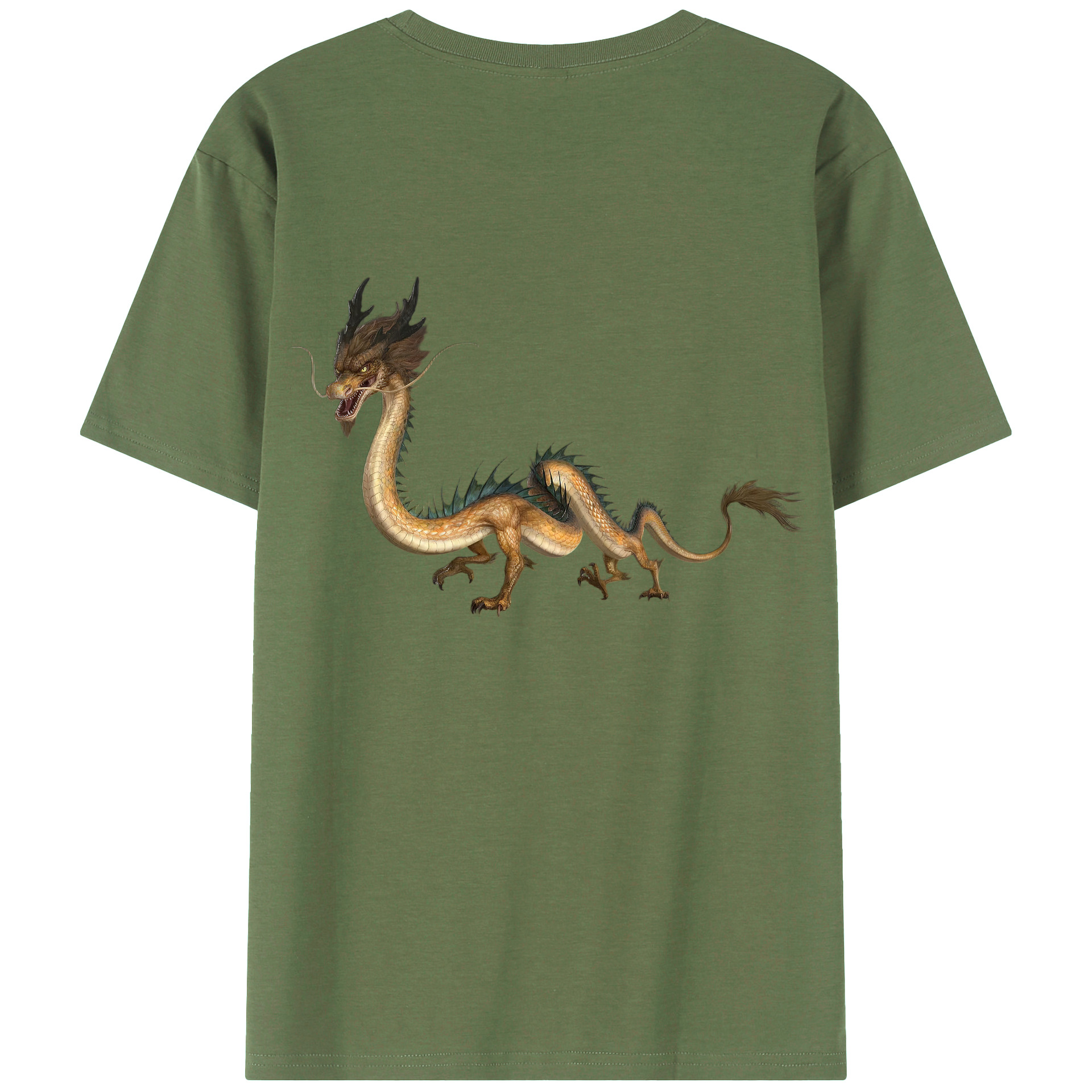 （画像用） Ne Zha 2 ナタ 魔童の大暴れ 綿100％ メンズ半袖Tシャツ（バックプリント） 通気性